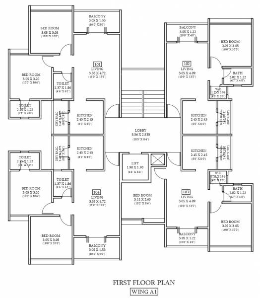  easterlia A1 Cluster Plan for 1st Floor