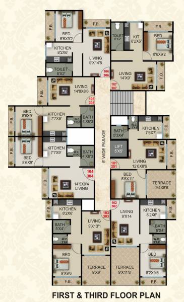  darshan Khetlaji Darshan Cluster Plan for 1st Floor