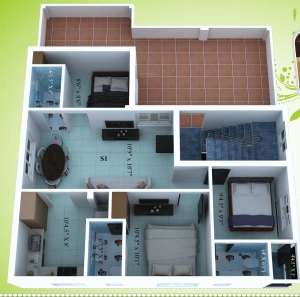  sm-adhvika Block B Second Floor Cluster Plan