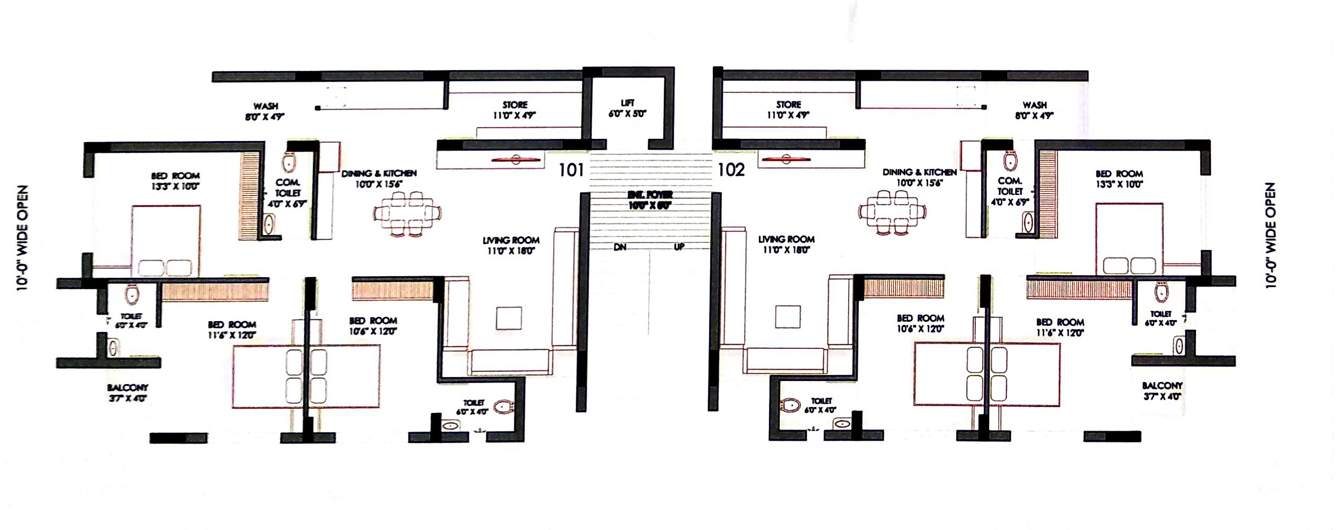  pride Wing A Cluster Plan from 1st to 2nd Floor