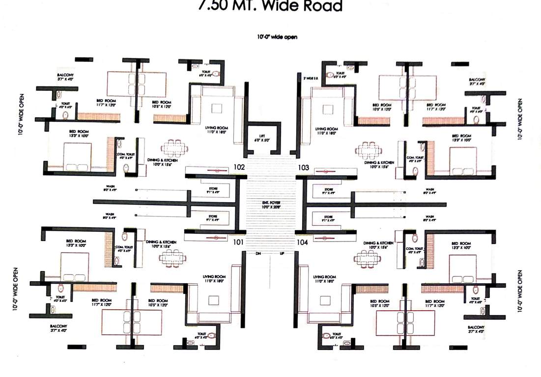  pride Wing B Cluster Plan from 2nd to 3rd Floor