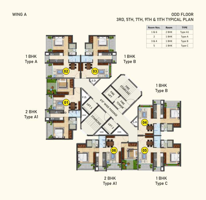  centrum phase iii A wing Odd Cluster Plan