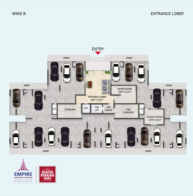  centrum phase iii B Wing Cluster Plan for Ground Floor