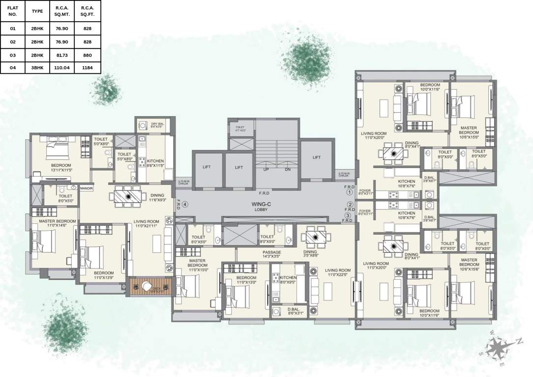  f residences ghatkopar wings c d e and f F Residences Ghatkopar Wings C D E And F Cluster Plan