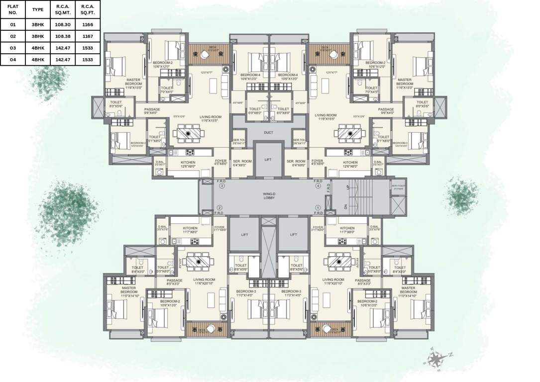  f residences ghatkopar wings c d e and f F Residences Ghatkopar Wings C D E And F Cluster Plan