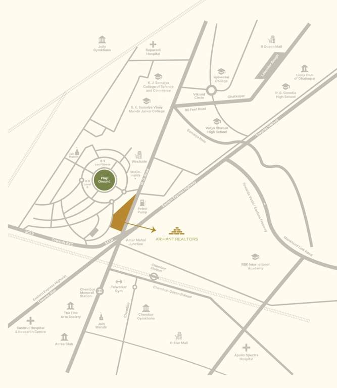  f residences ghatkopar wings c d e and f Location Plan