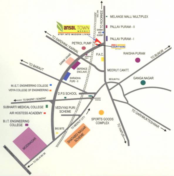  ansal-town-meerut-phase-iii Location Plan