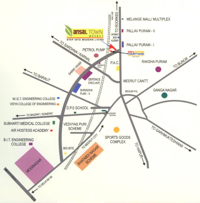  ansal town meerut phase iii Location Plan