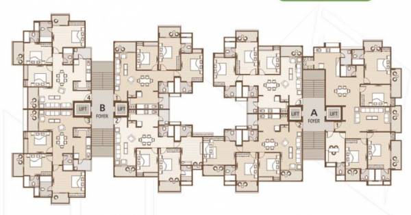  mahavir-heights-phase-1 Tower A Cluster Plan