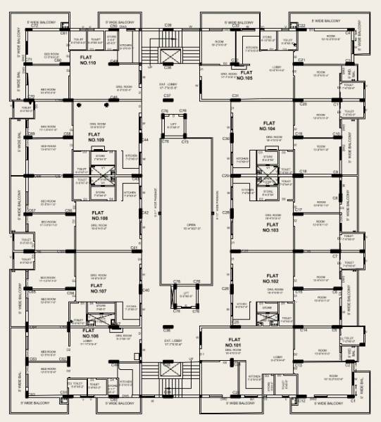  prakshi-tower Prakshi Tower Cluster Plan
