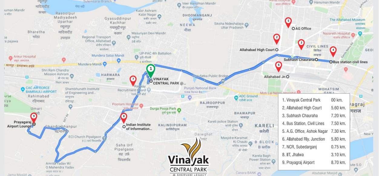  vinayak central park at shervani legacy phase 2 Location Plan
