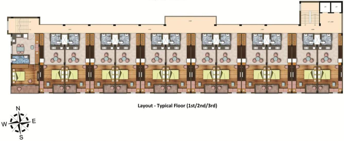  mritshikha boutique apartments Mritshikha Boutique Apartments Cluster Plan from 1st to 3rd Floor