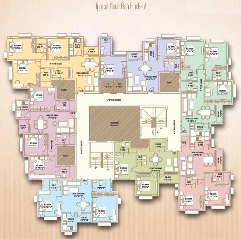  jyoti Cluster Plan for Typical Floor