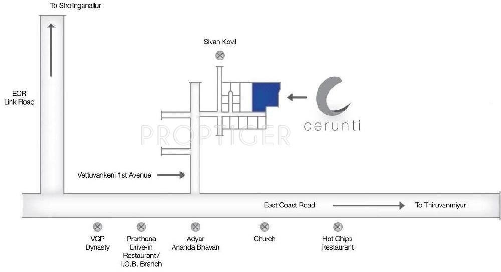 Vasavi Housing Cerunti Location Plan
