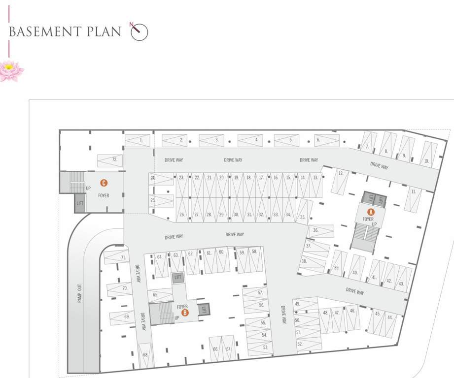  lotus heights Block A, B, C Basement Cluster Plan