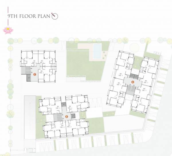  lotus-heights Block A, B, C Cluster Plan For 9th Floor
