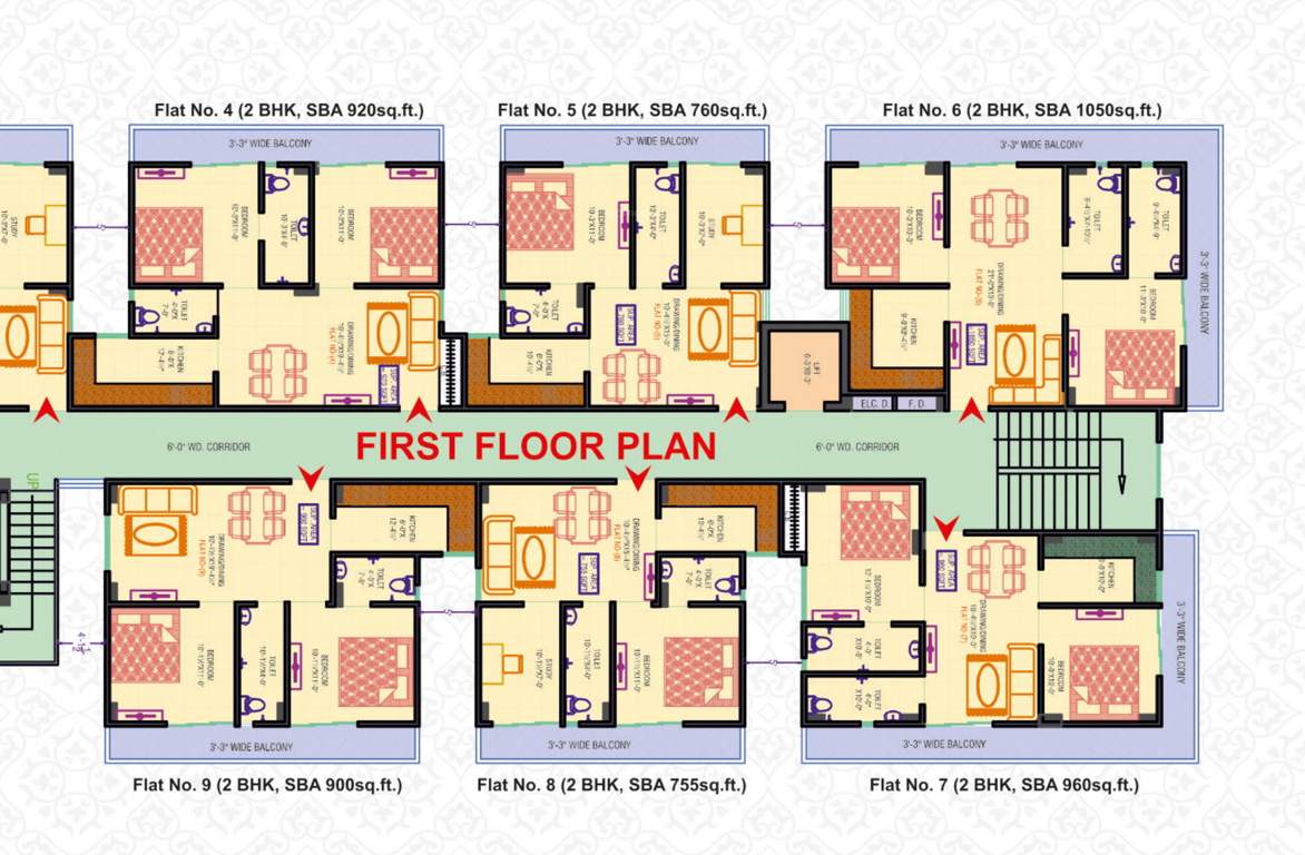  galaxy phase 1 Cluster Plan for 1st Floor