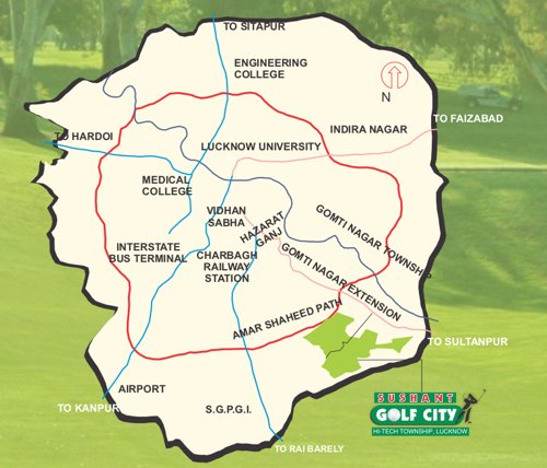  sushant-golf-city-oakwood-duplex Location Plan