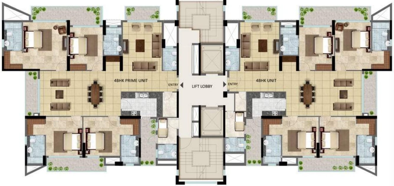  belvedere court 3 Tower A Cluster Plan