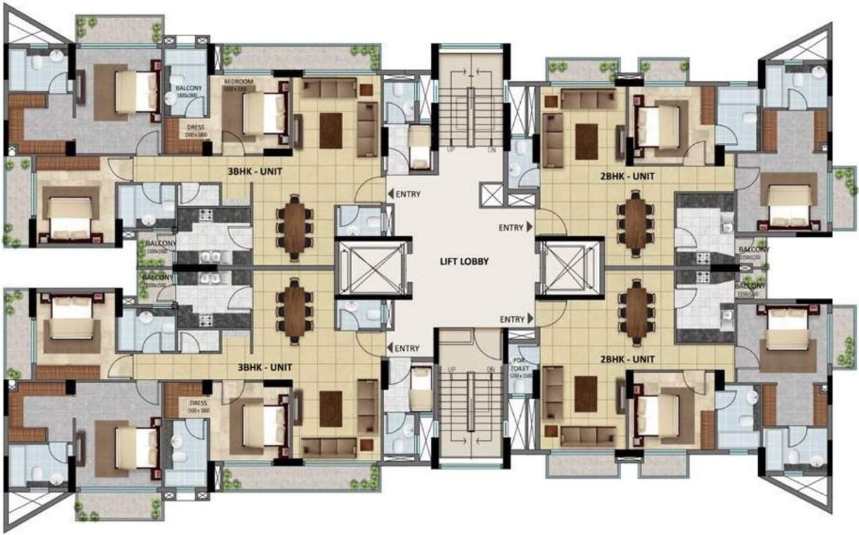  belvedere court 3 Tower B Cluster Plan