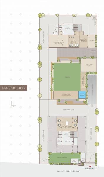  edifice Tower A and B Cluster Plan for ground Floor