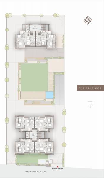  edifice Tower A and B Cluster Plan for Typical Floor