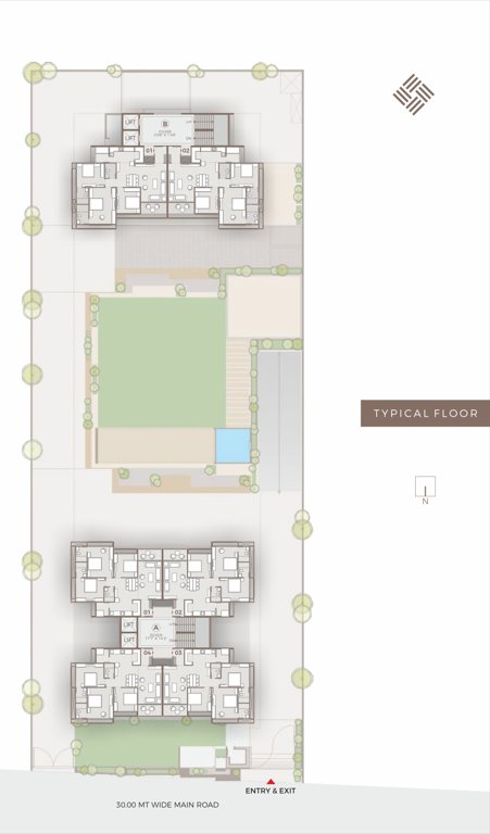  edifice Tower A and B Cluster Plan for Typical Floor