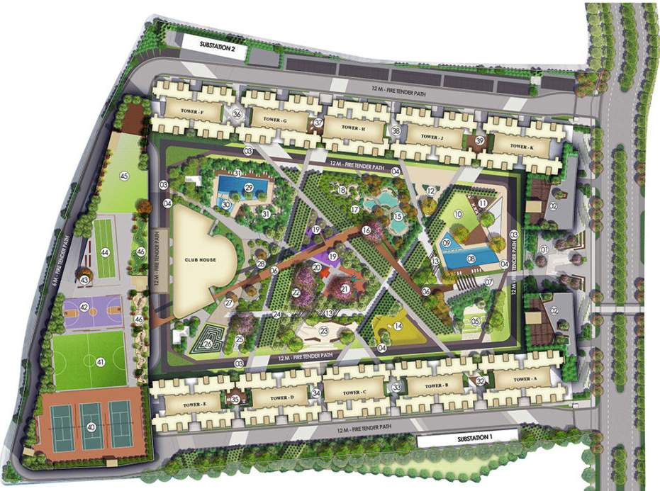 ten x habitat raymond realty tower j Layout Plan