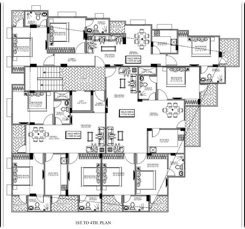  kuber-garden Kuber Garden Cluster Plan from 1st to 4th Floor
