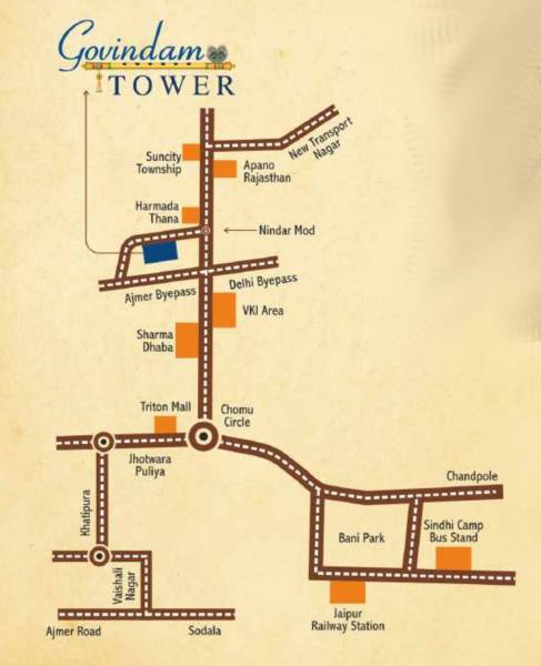  govindam-tower Location Plan