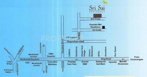 Mahaghar Properties Sri Sai Residency Location Plan