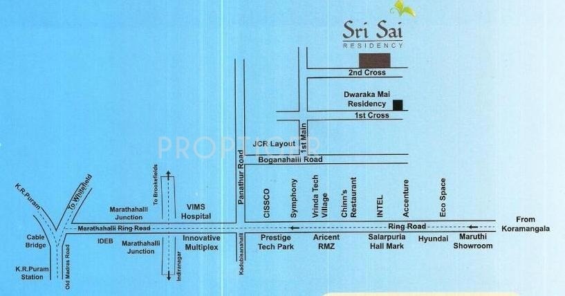 Mahaghar Properties Sri Sai Residency Location Plan