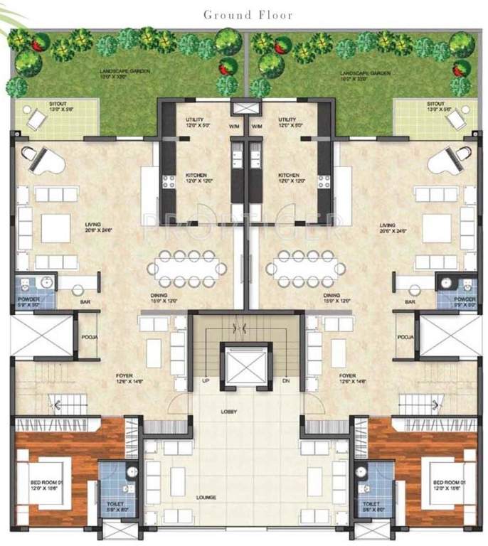  garden bay Block C4 Cluster Plan