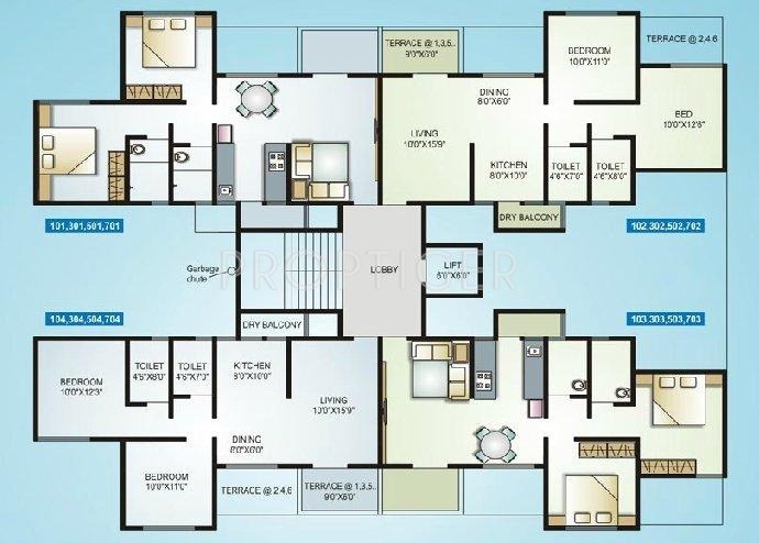  river nest Tower A Cluster Plan