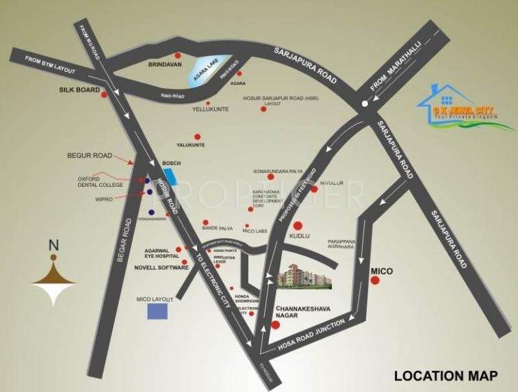 GK Shelters Jewel City Location Plan