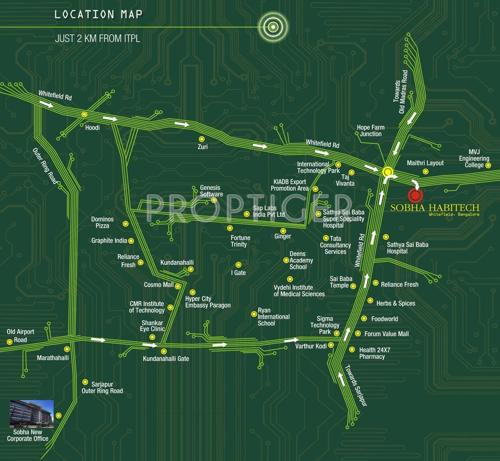  habitech Images for Location Plan of Sobha Habitech