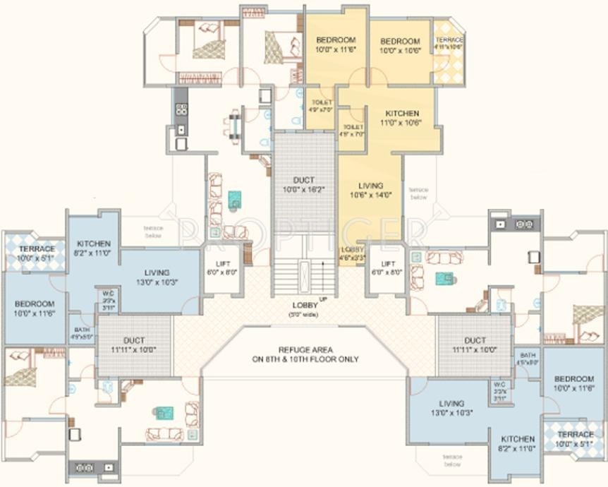  aakruti Tower D Cluster Plan