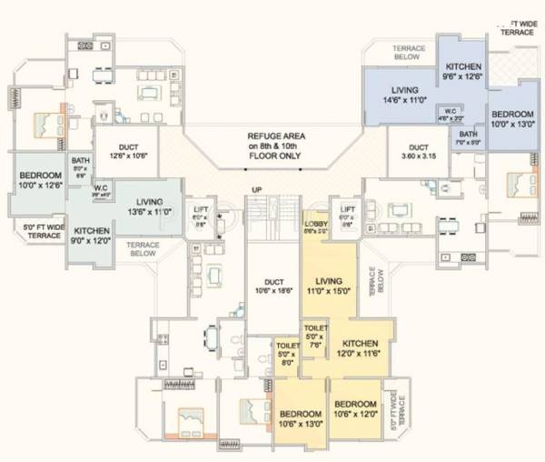  aakruti Tower K Cluster Plan
