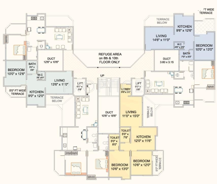  aakruti Tower K Cluster Plan