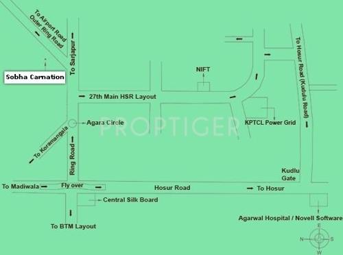  carnation Images for Location Plan of Sobha Carnation