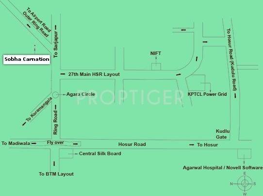  carnation Images for Location Plan of Sobha Carnation