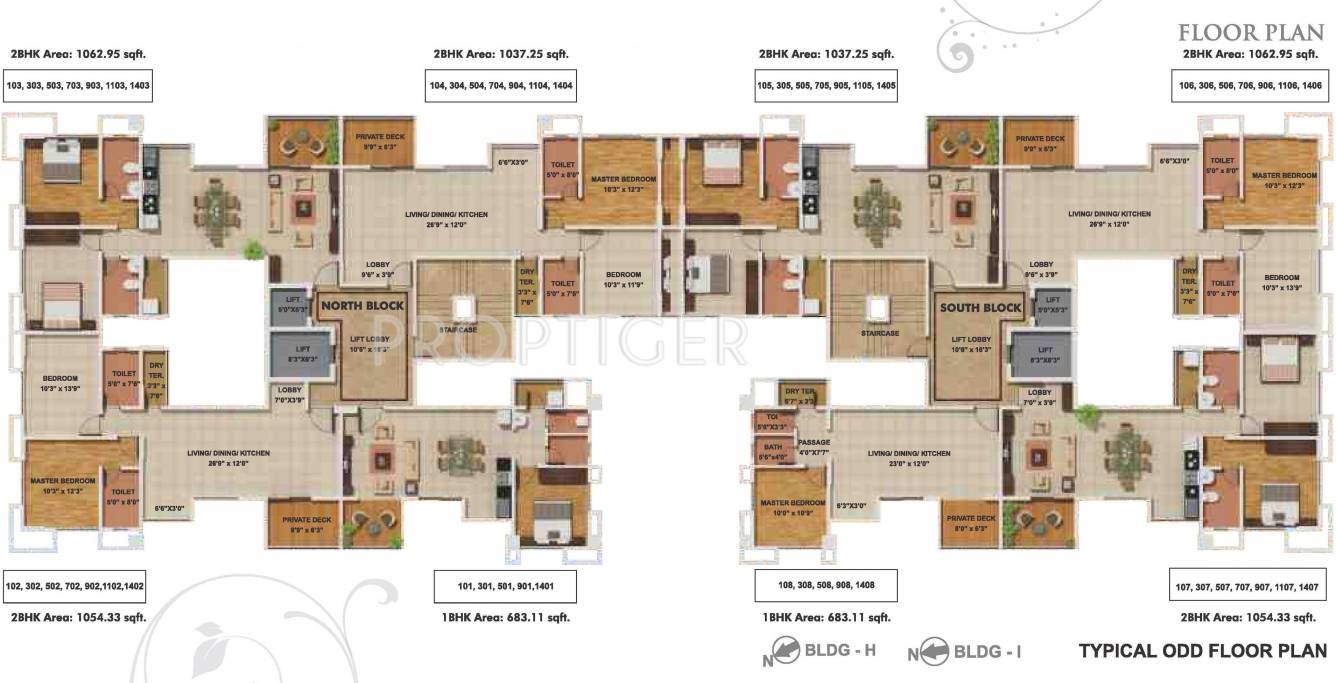  park view Tower  H ( North Block) Cluster Plan