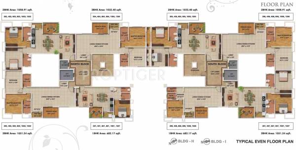 Tower- H ( North Block) Cluster Plan park-view Tower- H ( North Block) Cluster Plan
