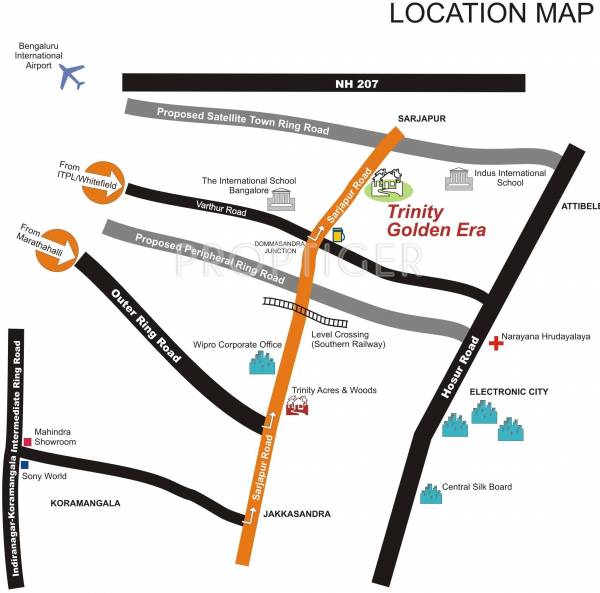 Suraj Condominiums Trinity Golden Era Location Plan