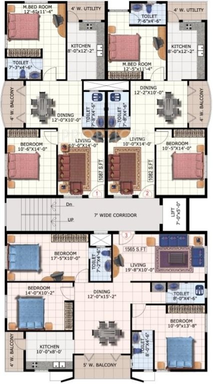  topaz Single Tower Cluster Plan