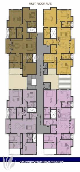  lexington-terrace Single Tower Cluster Plan