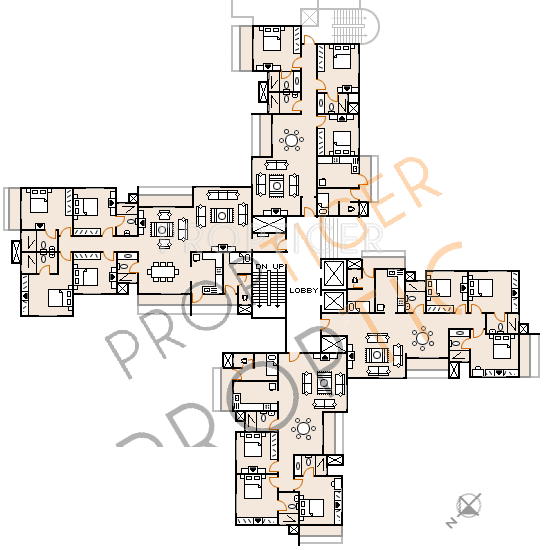  magnolia Tower B Cluster Plan