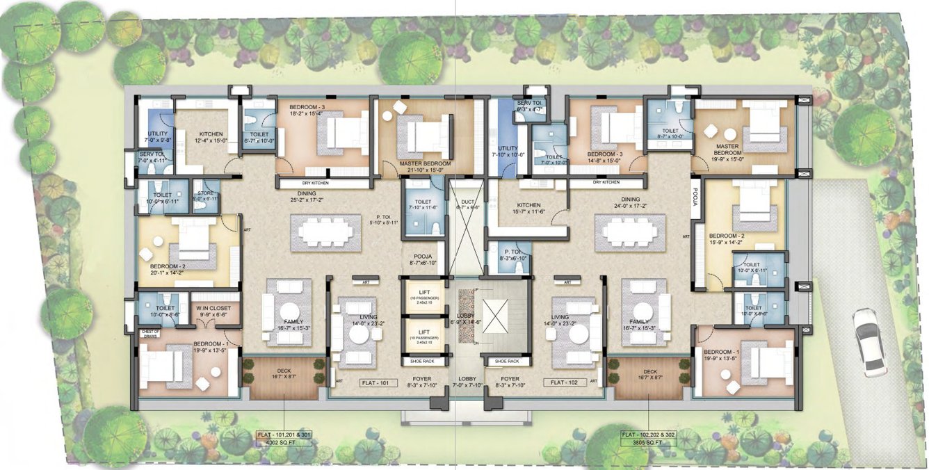  legacy Legacy Cluster Plan from 1st to 3rd Floor