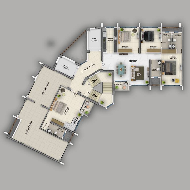  purva clermont Tower B Cluster Plan for 6th Floor