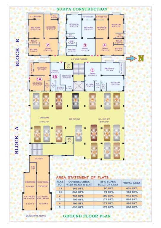  vinayak tower Block A & Block B Cluster Plan